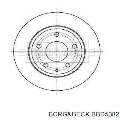 BBD5382 Borg&beck disco do freio traseiro