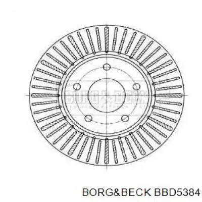 Передние тормозные диски BBD5384 Borg&beck