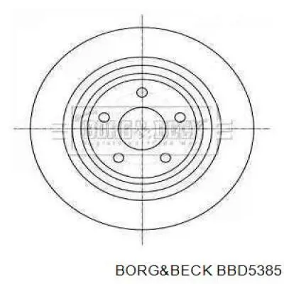 BBD5385 Borg&beck disco do freio traseiro