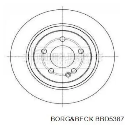 BBD5387 Borg&beck disco do freio traseiro