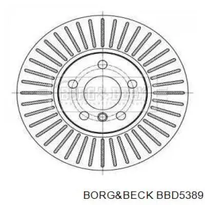 BBD5389 Borg&beck disco do freio dianteiro