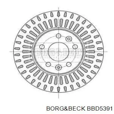 Передние тормозные диски BBD5391 Borg&beck