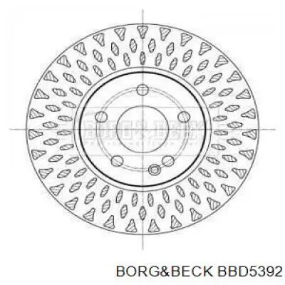 Передние тормозные диски BBD5392 Borg&beck