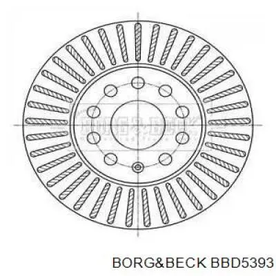 BBD5393 Borg&beck disco do freio dianteiro
