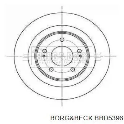 BBD5396 Borg&beck disco do freio traseiro