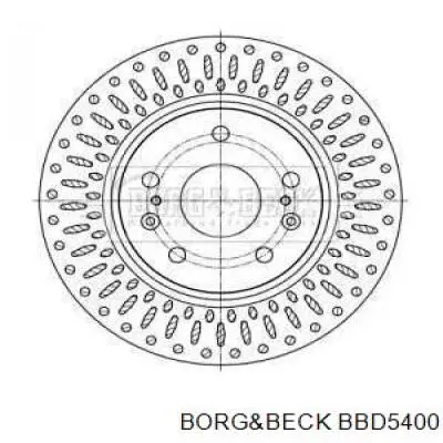 BBD5400 Borg&beck disco do freio dianteiro