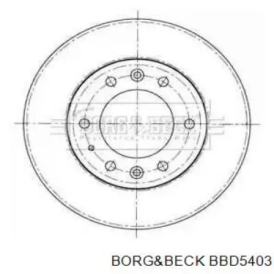 BBD5403 Borg&beck disco do freio dianteiro