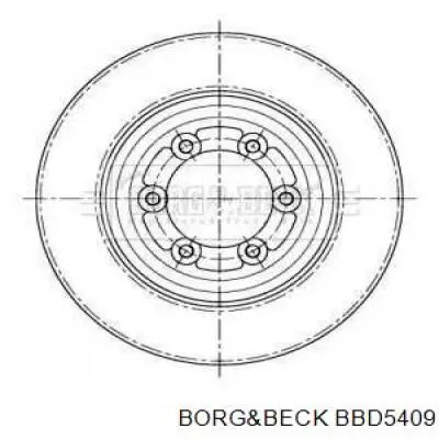 BBD5409 Borg&beck disco do freio dianteiro