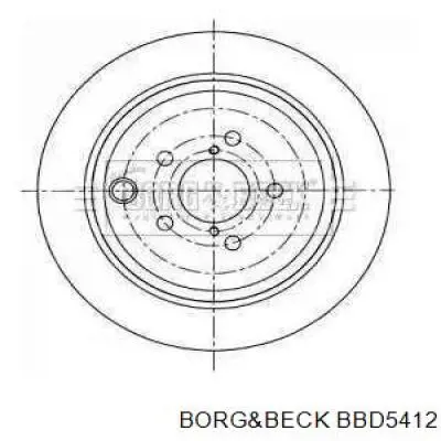 Тормозные диски BBD5412 Borg&beck