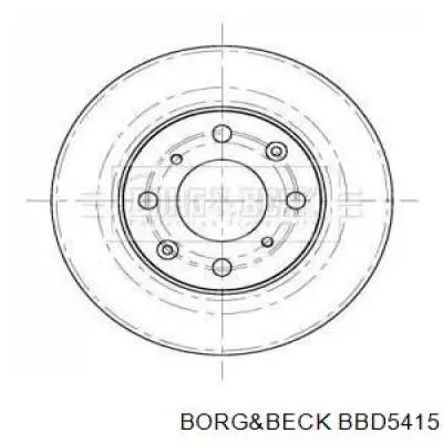 Передние тормозные диски BBD5415 Borg&beck