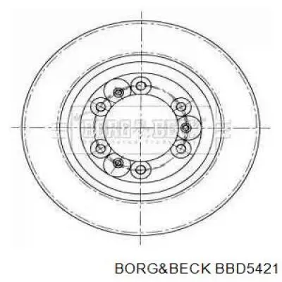 Передние тормозные диски BBD5421 Borg&beck