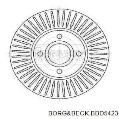 BBD5423 Borg&beck disco do freio dianteiro