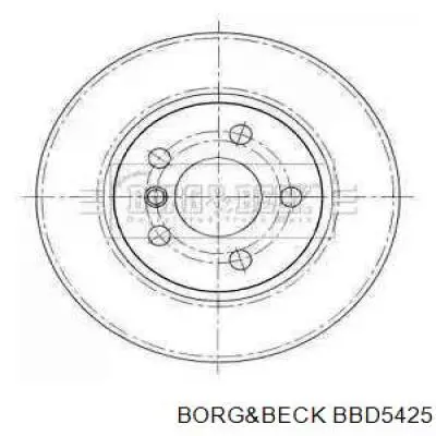 Передние тормозные диски BBD5425 Borg&beck