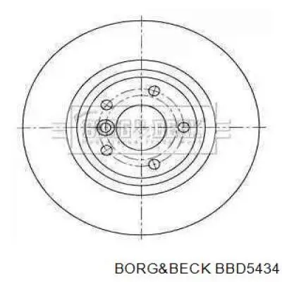 BBD5434 Borg&beck disco do freio traseiro