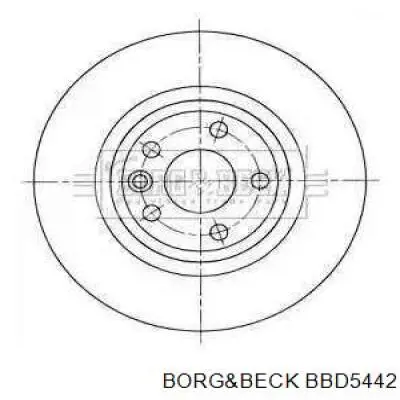 BBD5442 Borg&beck disco do freio traseiro