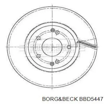 BBD5447 Borg&beck disco do freio dianteiro
