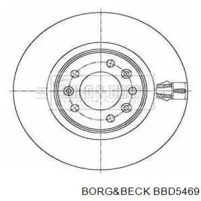 BBD5469 Borg&beck disco do freio traseiro
