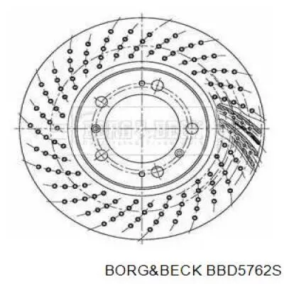 Передние тормозные диски BBD5762S Borg&beck