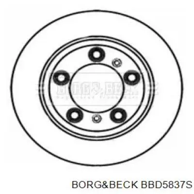 BBD5837S Borg&beck disco do freio traseiro