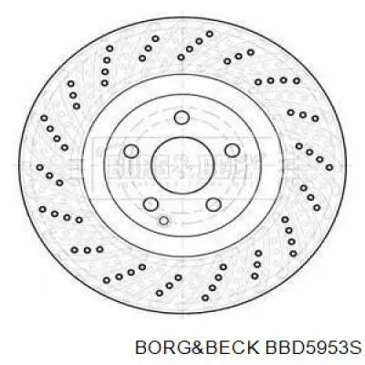 Передние тормозные диски BBD5953S Borg&beck