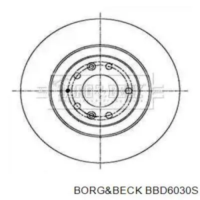 Передние тормозные диски BBD6030S Borg&beck