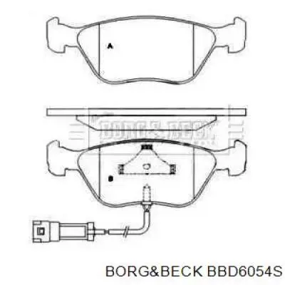 BBD6054S Borg&beck disco do freio traseiro