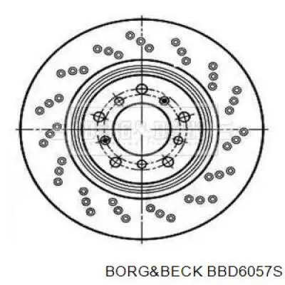 BBD6057S Borg&beck disco do freio traseiro