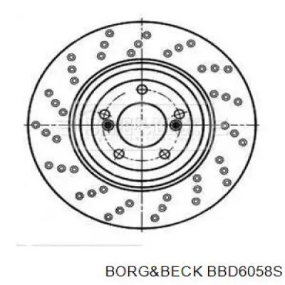 BBD6058S Borg&beck disco do freio traseiro