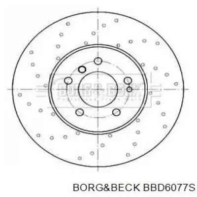 BBD6077S Borg&beck disco do freio traseiro