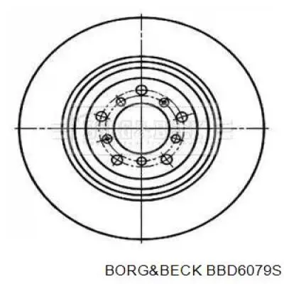 BBD6079S Borg&beck disco do freio dianteiro