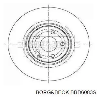 Передние тормозные диски BBD6083S Borg&beck