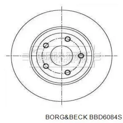 Передние тормозные диски BBD6084S Borg&beck