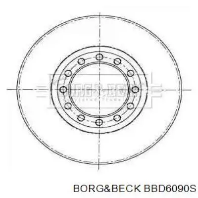 Передние тормозные диски BBD6090S Borg&beck