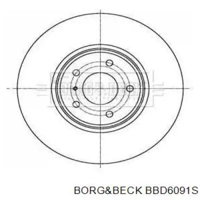 Передние тормозные диски BBD6091S Borg&beck