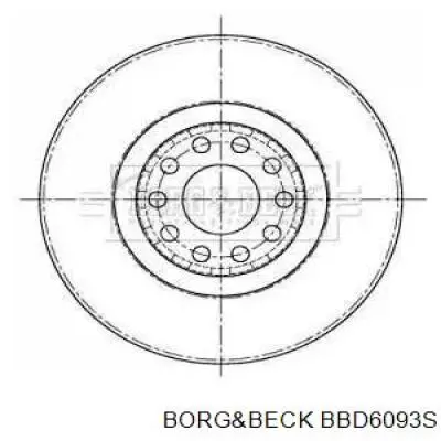 Передние тормозные диски BBD6093S Borg&beck