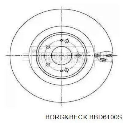 Передние тормозные диски BBD6100S Borg&beck