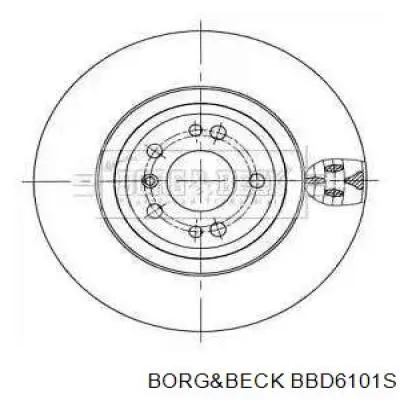 Передние тормозные диски BBD6101S Borg&beck