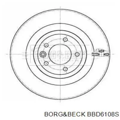 Тормозные диски BBD6108S Borg&beck