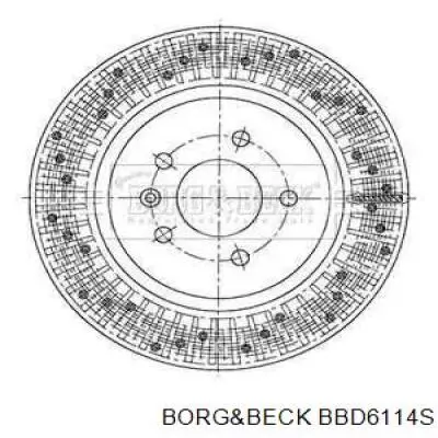 BBD6114S Borg&beck disco do freio traseiro