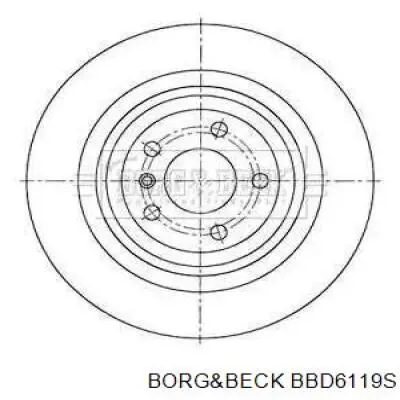 Тормозные диски BBD6119S Borg&beck