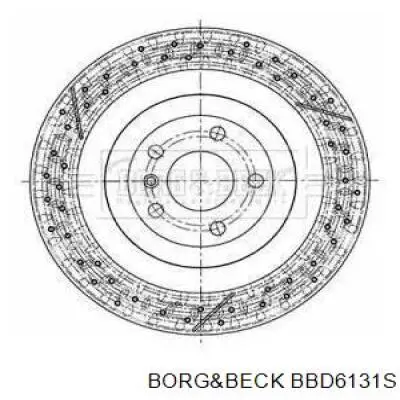 BBD6131S Borg&beck disco do freio traseiro