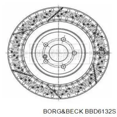 Передние тормозные диски BBD6132S Borg&beck