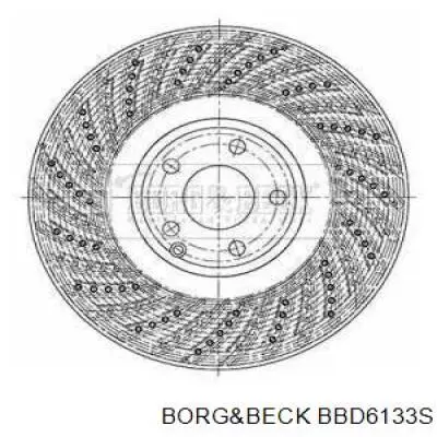 Передние тормозные диски BBD6133S Borg&beck