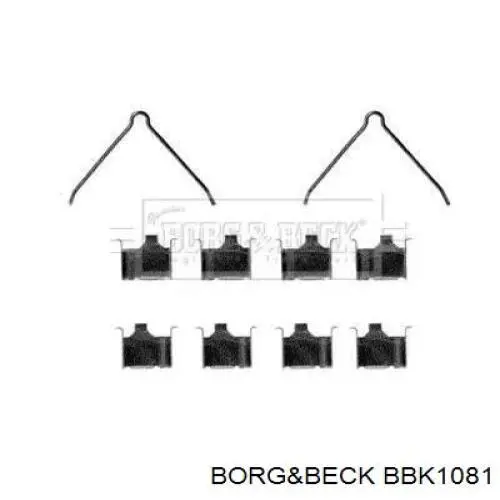 Пластина противоскрипная крепления тормозной колодки задней BBK1081 Borg&beck