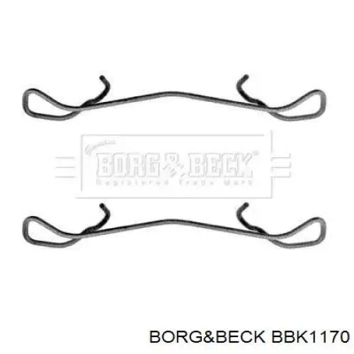 Ремкомплект тормозных колодок BBK1170 Borg&beck