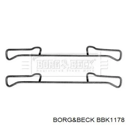 Ремкомплект тормозных колодок BBK1178 Borg&beck