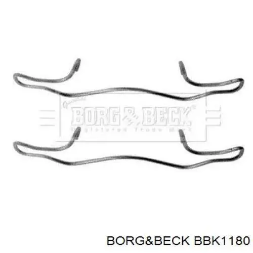 Комплект пружинок крепления дисковых колодок передних BBK1180 Borg&beck