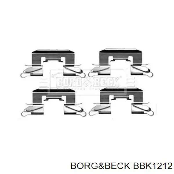 Комплект пружинок крепления дисковых колодок передних BBK1212 Borg&beck