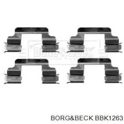 BBK1263 Borg&beck комплект пружинок крепления дисковых колодок передних