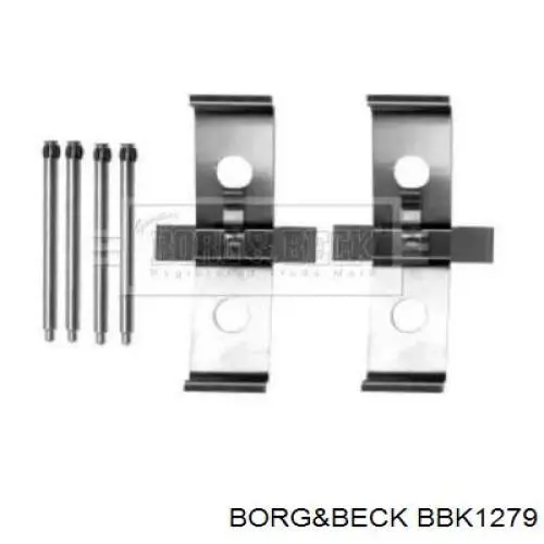 Комплект пружинок крепления дисковых колодок передних Borg&beck BBK1279